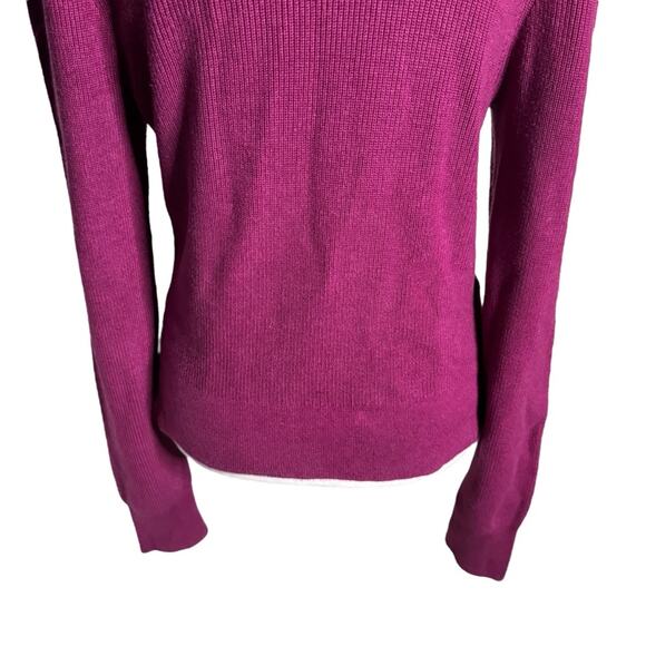 Lululemon Cotton Blend Mock Neck Sweater Heathered Wild Berry XS - Picture 10 of 12